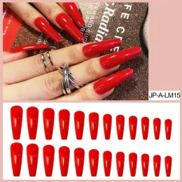 Prego fosco fosco foste vermelho extra longa unha de balé unhas unhas falsa alça de unha placa de unha desgaste