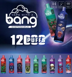 BANG Box 12000 Puffs Dostęp E Vape Vape Sub Urządzenie 650 MAH Bateria 23 ml Prefilled Case Stick vs Puff 12000 12K 9000 9K 15000 15K Elf Box 12000 razz bar