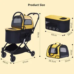 CoChecito de Lujo Para Perro y Gato, Carrito Para Mascotas, 4 Ruedas