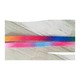 Shoe Parts Accessories Rainbow Shoelaces Flat Colorf Fashion Sneakers Shoelace Striped Laces Colored String For Sneaker Athletic Sport Dhzw8