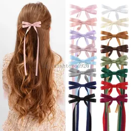 Fashion Satin Ribbon Clip Clip Brampe Sweet Bow Barrettes for Women Girls Hair Accessori coreani Regali