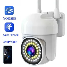 Kamery IP Yoosee HD kamera IP 3MP 5MP WiFi PTZ kamera zabezpieczająca zewnętrzna kamera Wi -Fi wykrywanie ruchu automatyczne śledzenie dwukierunkową kamerę audio 240413