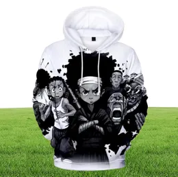 Men039s Hoodies Sweatshirts The Boondocks Hoodie Overdimensionerade lösa 3D Sweatshirt Menwomen Casual Long Sleeve Clothes Harajuku 4233431