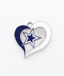 American Football Heart Dangle Charms Cowboy e outras equipes estilo pingente de bracelete DIY Brincos de joias Acessórios de joias372924764826