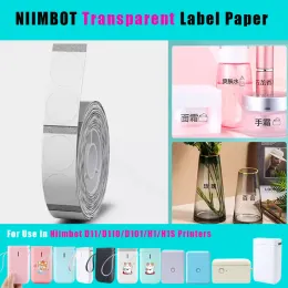 Printers Niimbot D101 D11 D110 H1 H1S Transparent Label Printer Paper Adhesive Name Tag Label Sticker for Book Stationery School Supplies