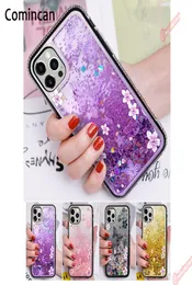 iPhone 13 12 11 Pro Max Dynamic Liquid Protective Phone TPU 디자이너 휴대폰 백 커버 7346862 용 Comincan Quicksand Glitter Case Case 7346862