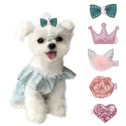 Dog Apparel Hair Bows لطيف التمساح مقطع Mink CAT CAT GROOMING PET HEADWEAR ACCESORIOS PARA GATOS