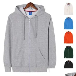 Felpa con cappuccio da uomo con cappucci classici zip spazzolino unita con cappuccio con cerniera con cerniera con cappuccio con cappuccio con cappuccio per Sudadera con Capucha Fel Otdy8