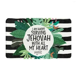 Carpets I Am Happy Serving Jehovah With All My Heart 3D Household Goods Mat Rug Carpet Foot Pad