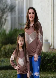 2021 최신 엄마와 나와 어울리는 옷 여자 여자 Tshirt 상판 패시포 레저 의상 스트립 스웨터 편안한 탑 1p1850054