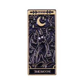 Cryptids Tarot Cards Mothman Crescent Moon Mothical Paranormal Creature Moth Enamel Pin Legendary Weird Point Pleasant Brooch4896146