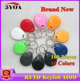 Ringe 100pcs Lesen Sie nur RFID -Tagschlüssel FOB Keyfobs Schlüsselbund Ring Token 125kHz Proximity ID -Karten -CHIP EM4100 TK4100 für die Zugangskontrolle