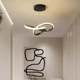 LED Strip Hiesle Pendant Light Modern Minimalist Room Lamps لمصابيح Decord Home Decor