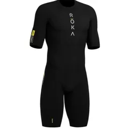 ROKA Back zipper Mens Cycling Skinsuit Triathlon Speedsuit Trisuit Short Sleeve Maillot Ciclismo Running Clothing 2207268552253