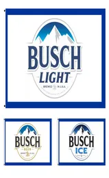 Stampa digitale personalizzata 3x5 piedi da 90x150 cm Busch Light Ice Bering Flag per Man Cave Pub Bar Banner Decoration Funny College Dorm B3842088