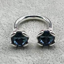 Кластерные кольца 2024 Unode50 Tope Spelling Spanish Charm Blue Gemstone изысканный женский кольцо -ювелирные изделия