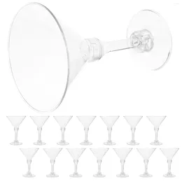 Canecas 20 PCs coquetel copos de copos de vidro transparente de ferramentas de festa de festas reutilizáveis contêiner de bebidas