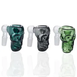 Chinafairprice G146 Glass Bong Bowls Hookahs Super Size Colorful Smoking Pipe Skull Bowl 14mm 19mm Male Female Dab Rig Glass Water Pipe Ash Catcher Bubbler Accessory