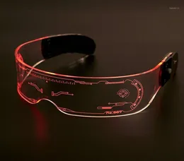 Güneş gözlükleri LED ışıltı gözlükleri elektronik vizör festival için pervane ktv bar parti performansı çocuklar yetişkin hediyeleri2487506