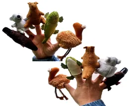 5 djur koala känguru platypus emu krokodil finger dockor plysch velor djur hand dockor barn tyg djur finger puppet3545830