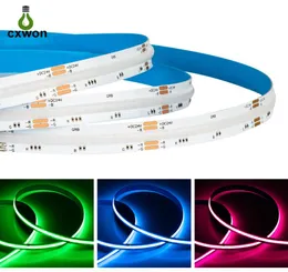 Strisce LED RGB COB 810ledsm 840ledsm 10 mm DC12V o 24 V Mixcolor a nastro flessibile ad alta densità IP20 IP20 NOWATERPROF 5MROLL2137899