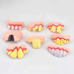 Funny Dentures April Fools' Day Trick Toy Vampire Zombie Prank Rotten Teeth Halloween Trick Funny Prop Beastar Cosplay for Party