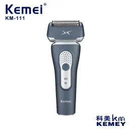 Rakare Kemei KM111 Classic Design Waterproof Smooth Fast Chargeble Shaver Three Blade REFROCATING FLOATION RACAVER FÖR MÄN