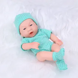 8 "Micro Full Body Silicone Baby Doll Mini 20cm Livselike Reborn Doll Dolls For Girls Livelike Soft Touch BeBe Reborn Doll