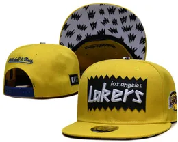 American Basketball „Lakers” Snapback Hats Teams Luksusowe projektantów finałów szafka na szafkę Casquette Sport Hat Strapback Shap Back Regulble Cap A22