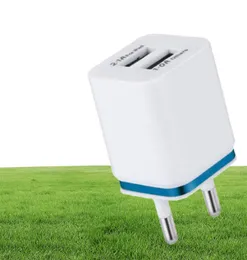 21A Szybkie ładowanie podwójna ładowarka USB Universal Travel EUUS Adapter przenośna ściana ładowarka telefonu komórkowego DHL8631868