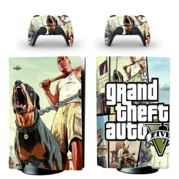 ملصقات Grand Theft Auto V GTA 5 PS5 DISC EDITION EDITION SKINE SKINER SCANER FOR PLAYSTATION 5 CONSOLE CONTROLLER PS5