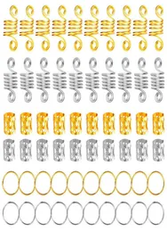 180pcs Metal African Hair Rings Beads Cuffs Tubes Charms Dreadlock Dread Hair Braids Jewelry Decoration Accessories Gold 2203126206804