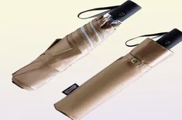 낙하산 골든 자동 우산 레인 여성 경량 접이식 여름 선 스크린 6K 바람 방전 색상 UPF50 J2207229330691