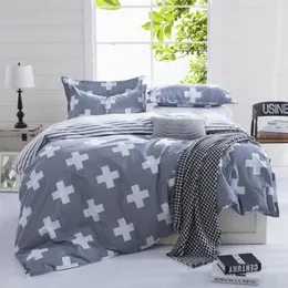 Bedding Sets Estilo de Verano Ropa Cama Algodn Doble Reina Completo Tamao Duvet Cubierta Impressra Reactiva Hoja Plana