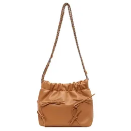 Sznurka dla kobiet Crossbody Bag Solid kolor Bowknot Busket Śliczne ramię codziennie na zakupy