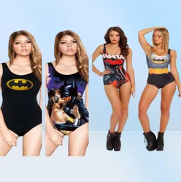 Sexig batman baddräkt en bit sexig badkläder s bodysuit digital tryck jag är batman superman wonder woman baddräkt5623239