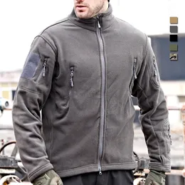 Тактические полярные флисовые куртки мужчины зимняя камуфляжная одежда на открытая теплой куртки для воротнички бомбардировщики палаты