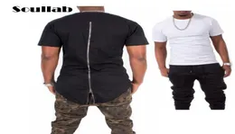 Blackwaytered Plaid XXXL Long Back Zipper Streetwear Swag Man Hip Hop Skateboard Tyga Tshirt T Shirt Top Tees Men Clothing16451113