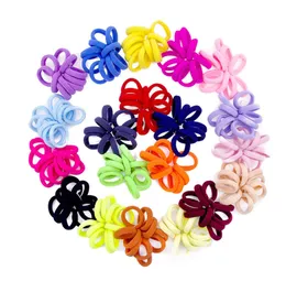 Bbay Girls Ponytail Nylon Hair Band High Elastic Solist Color Towel Hair Ties Kids Hairband Robber Band Rope Hair Accessory 10PCSL2641130