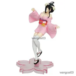 Eylem Oyuncak Figürleri 18cm Overlord Albedo Anime Figür Sakura Kimono Aksiyon Figürü Çocuklar İçin Oyuncaklar Hediye Koleksiyon Model Süsler Bebek Pvc Kutu