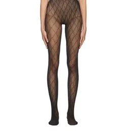 Letra Glcf Mesh Sexy Long Desinger meias em casa Mulheres delicadas femininas meias de meia