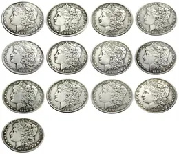 US 13PCS Morgan Dollars 18781893 CC 다른 날짜 Mintmark Craft Silver Copy Cover Coy Metal Dies 제조 257930584115133