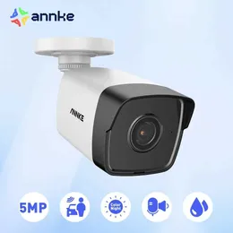 IP-kameror Annke 5MP POE IP Security Bullet Camera 4mm Lens Super HD Camera Human Vehicle Detection Inbyggd Mic Surveillance 240413