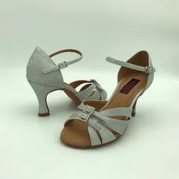 Dance Shoes 7.5cm Heel Sexy Elegant Latin For Women Salsa Pratice Comfortable 6214SG Low Available