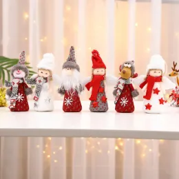 2024 Juldekoration filt Deer Christmas Tree Pendant Ornament Mini Elk Nyår Kids Gift Xmas Decor Home Party Decorations Christmas
