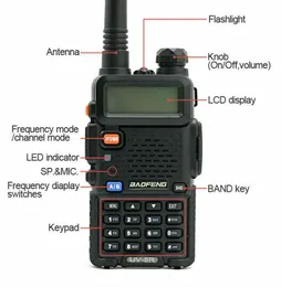 Walkie talkie bf uv5r a due vie scanner radio portatile per la polizia anamnuario transcessore wireless5805148