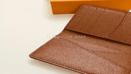 M60502 Designer France Top Luxury Pocket Organizer Card Holder Mono Gran Canvas Brown White Checkered Canvas Good Quality7392585