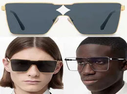 Damer Mens Cyclone Metal Solglasögon Z1700U Black Lens Gold Metal Frame Men and Womens Designer Fashion Glasses Storlek 5816140 WIT8651313