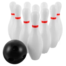 Белый пластиковый боулинг Set Set Indoor Outdoor Bowling Games Prential Children Interactive Toy Home Game для домашней школы