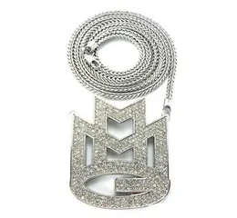 Cara New Iced Out Maybach Music Group Mmg Pendant 36 Franco Chain Maxi Neckace Hip Hop Necklace Emen039s Chochers Neckass